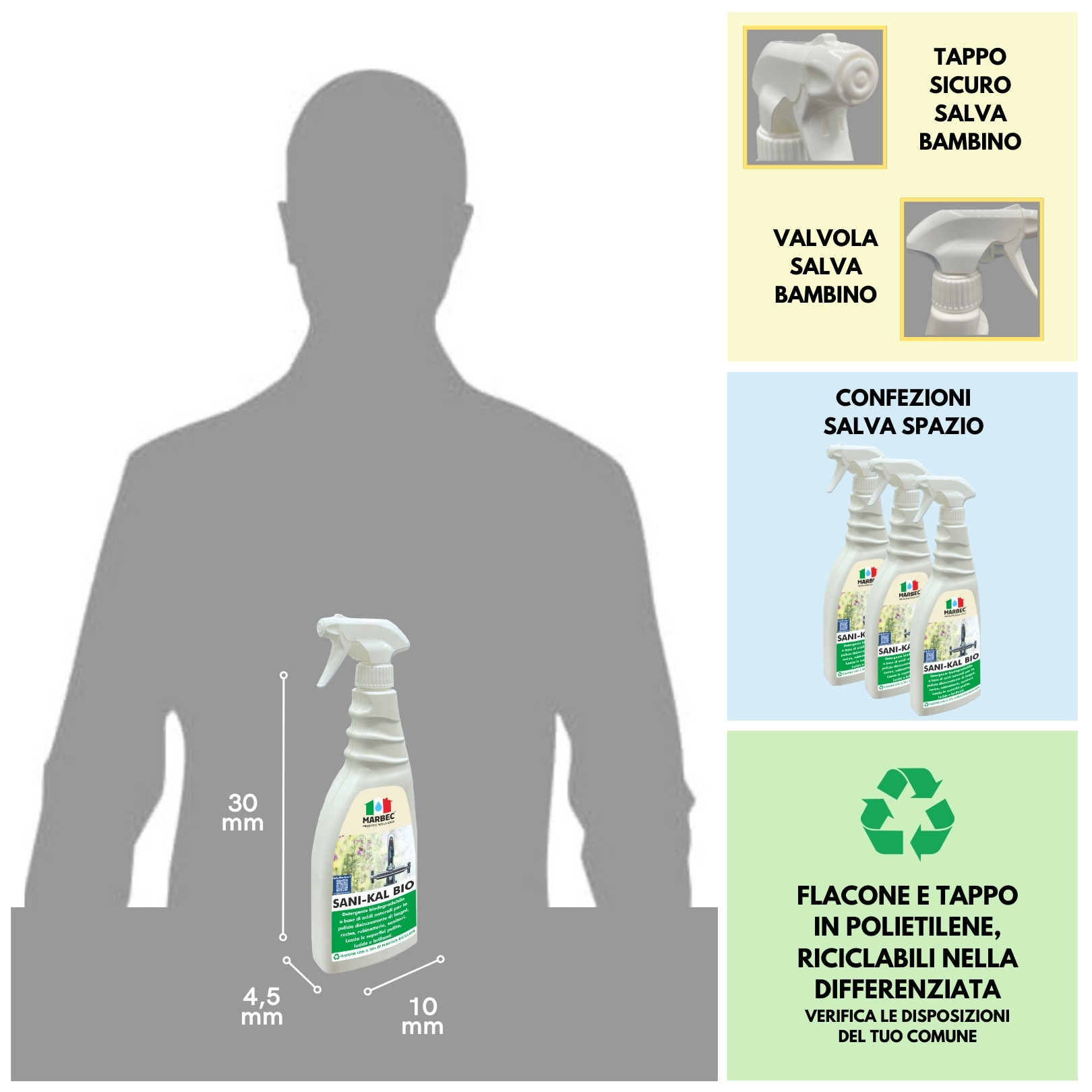 SANI-KAL BIO - Detergente biodegradabile pulizia disincrostante bagni e cucine - Foto 18 di 22