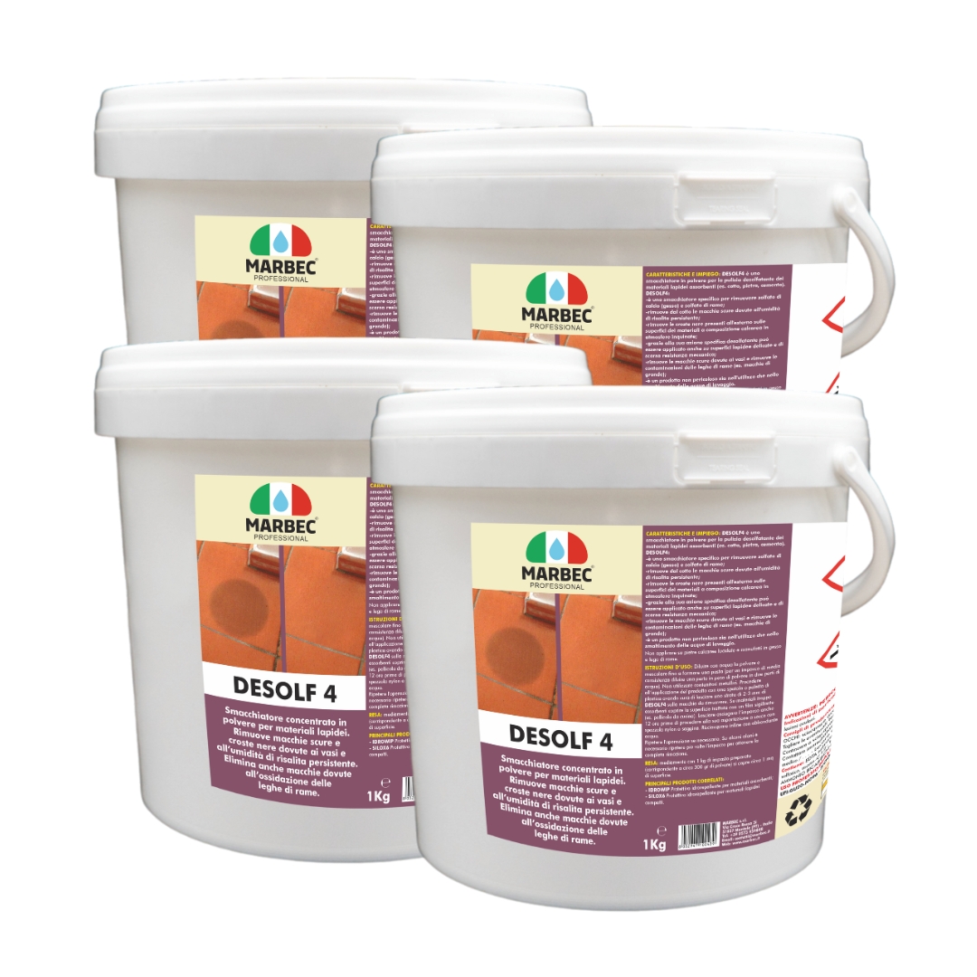 Detersivo pavimenti esterni per rimuovere croste nere e segni dei vasi DESOLF4