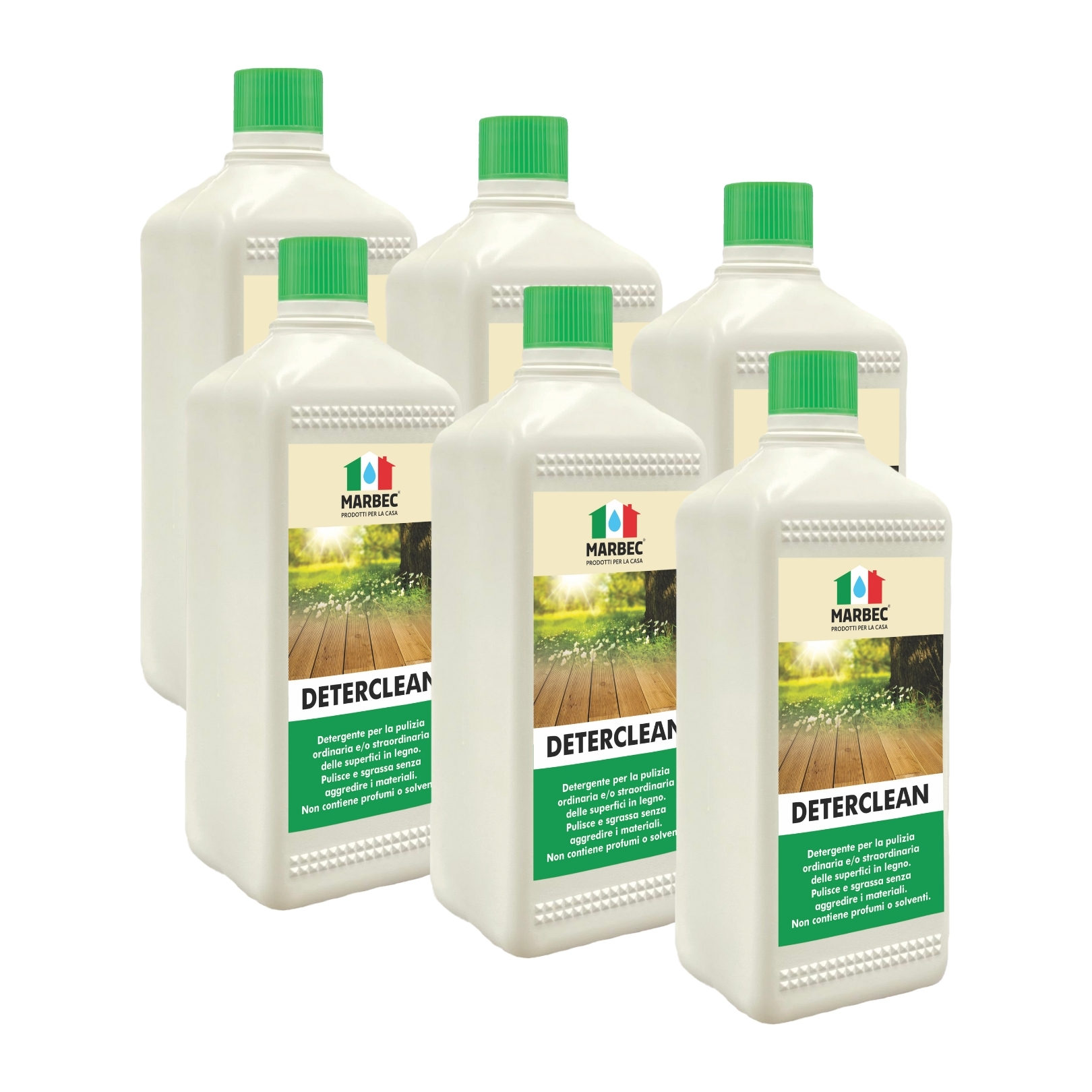 Detergente pavimenti esterni in legno mobili teak concentrato neutro DETERCLEAN