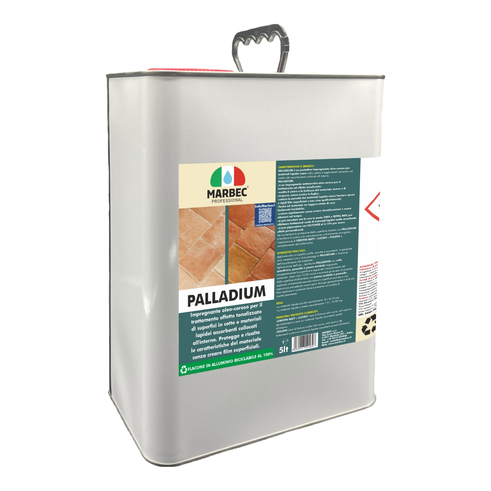 PALLADIUM - Cera tonallizzante idrorepellente per cotto e pietra
