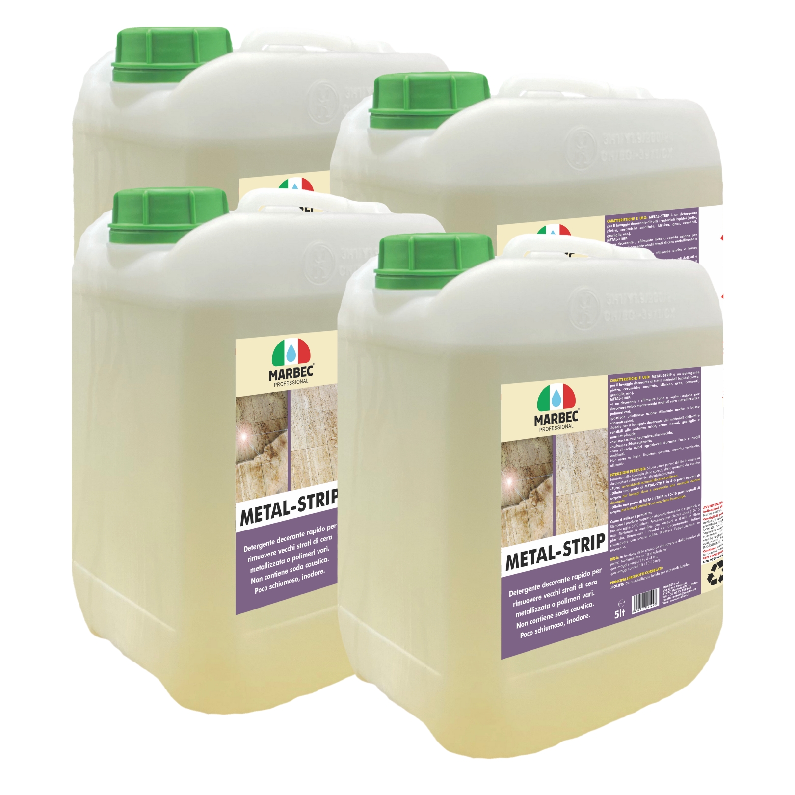 Detergente pavimenti deceramento cotto pietra ceramica cemento marmo METAL STRIP