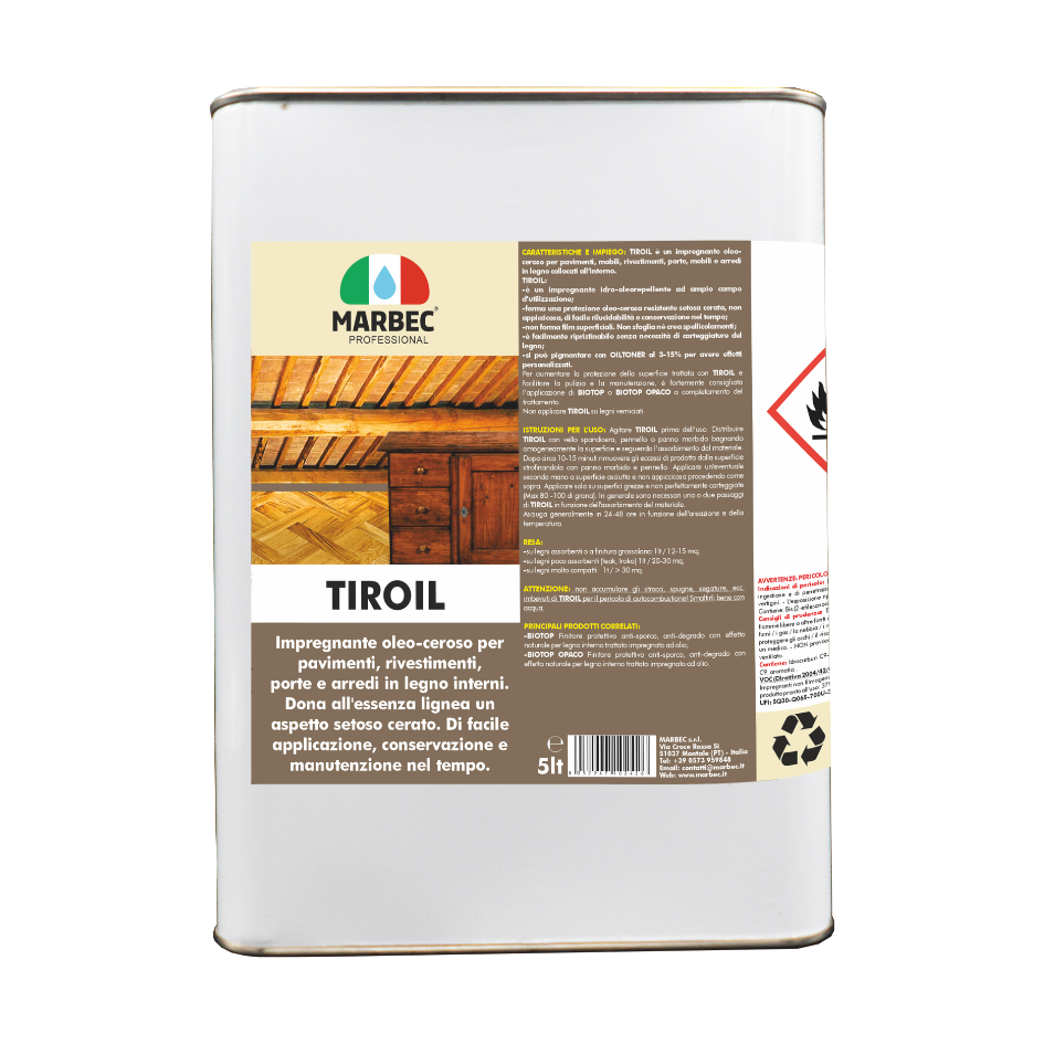 TIROIL - Impregnante oleo-ceroso per legno interno