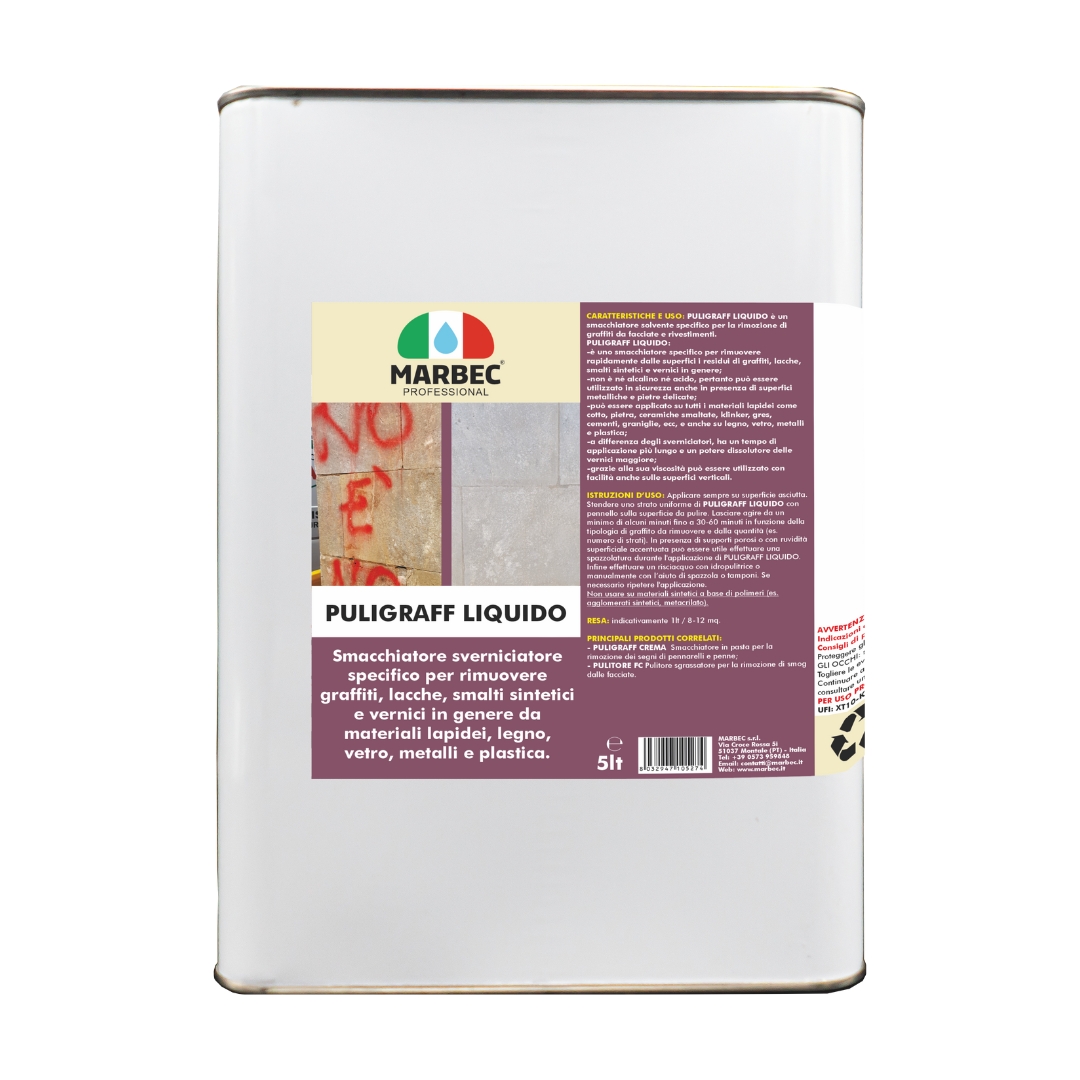 PULIGRAFF LIQUIDO - Smacchiatore graffiti da facciate e rivestimenti