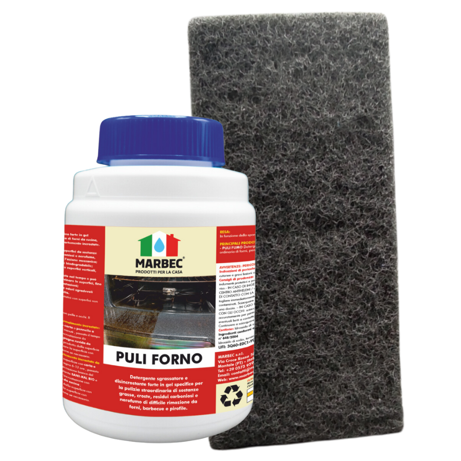 PULI FORNO - Pulitore gel forte per forni da cucina, barbecue