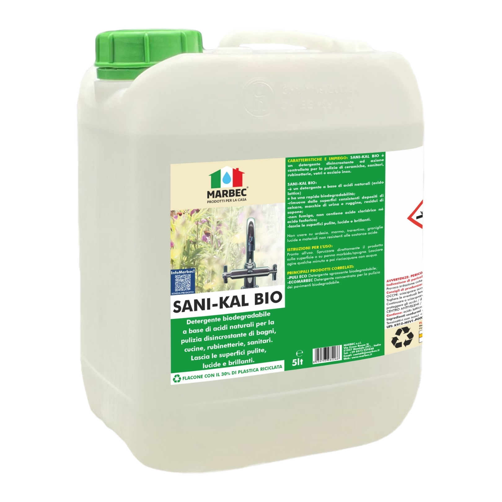 SANI-KAL BIO - Detergente biodegradabile pulizia disincrostante bagni e cucine - Foto 6 di 22