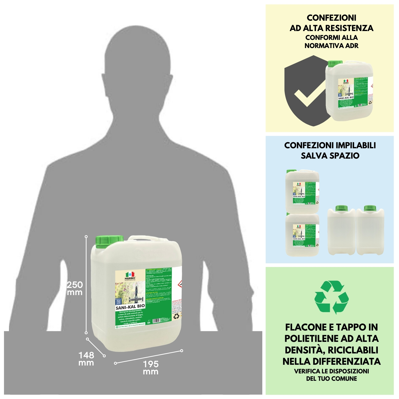 SANI-KAL BIO - Detergente biodegradabile pulizia disincrostante bagni e cucine - Foto 9 di 22