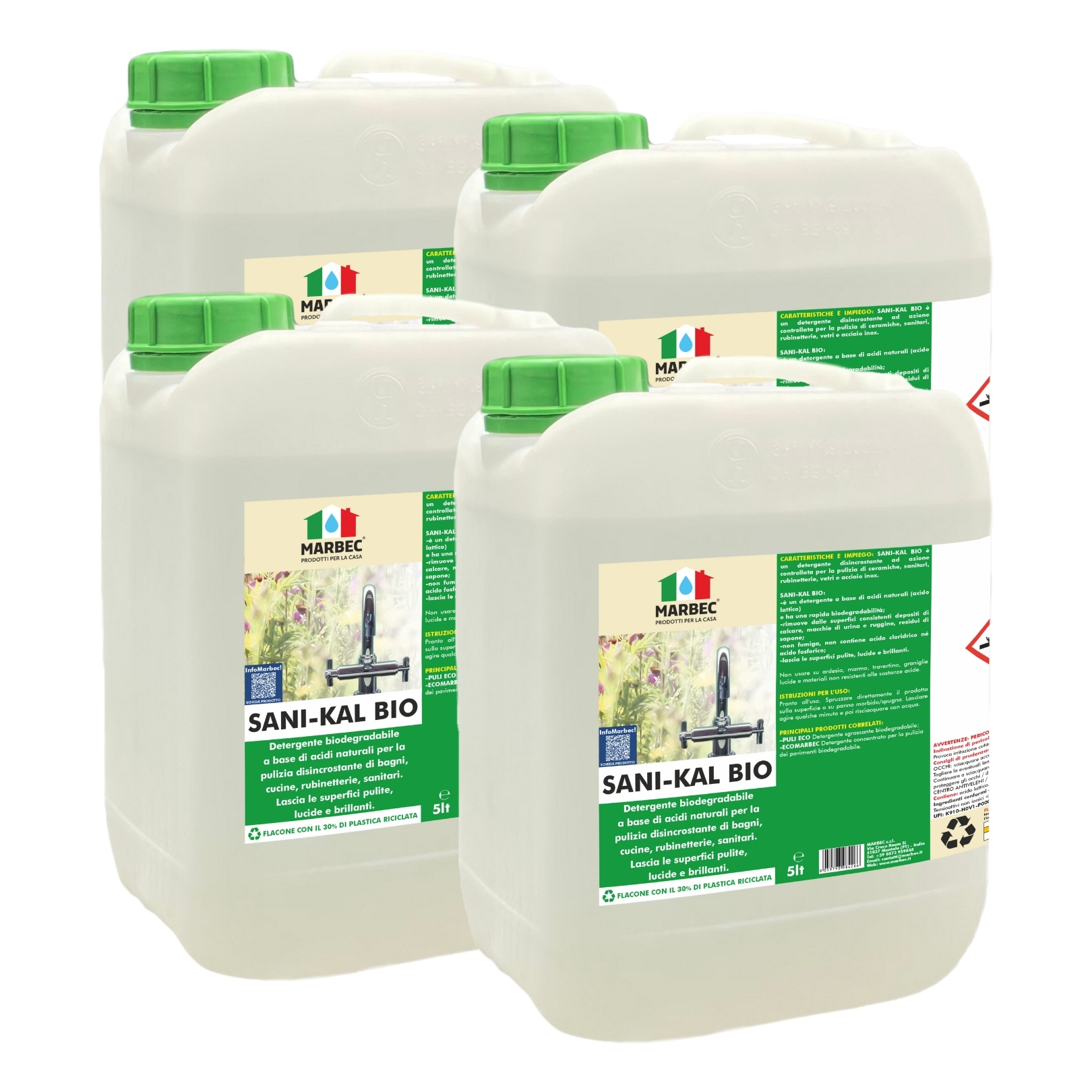 SANI-KAL BIO - Detergente biodegradabile pulizia disincrostante bagni e cucine - Foto 10 di 22