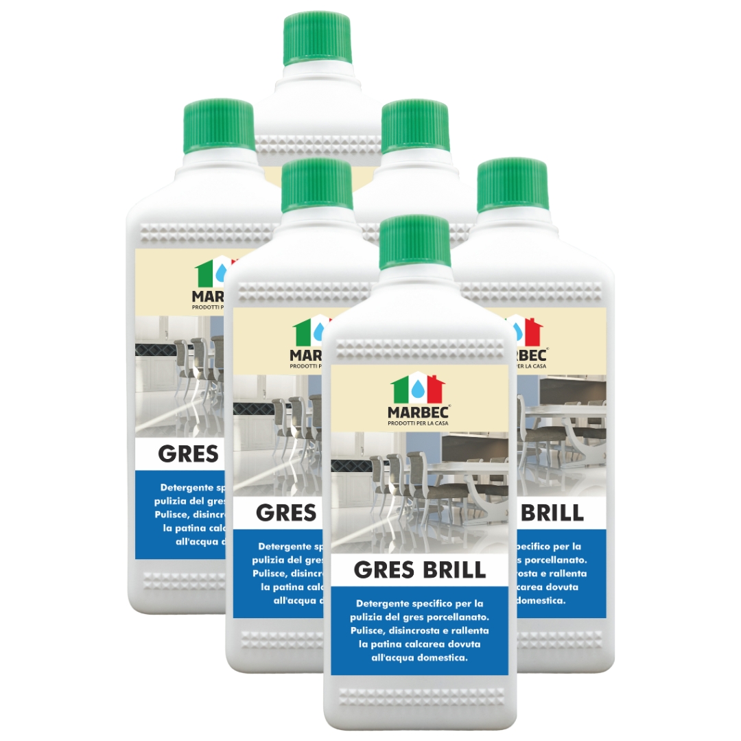 Detersivo pavimenti per pulizia gres porcellanato lucido e ceramica GRES BRILL