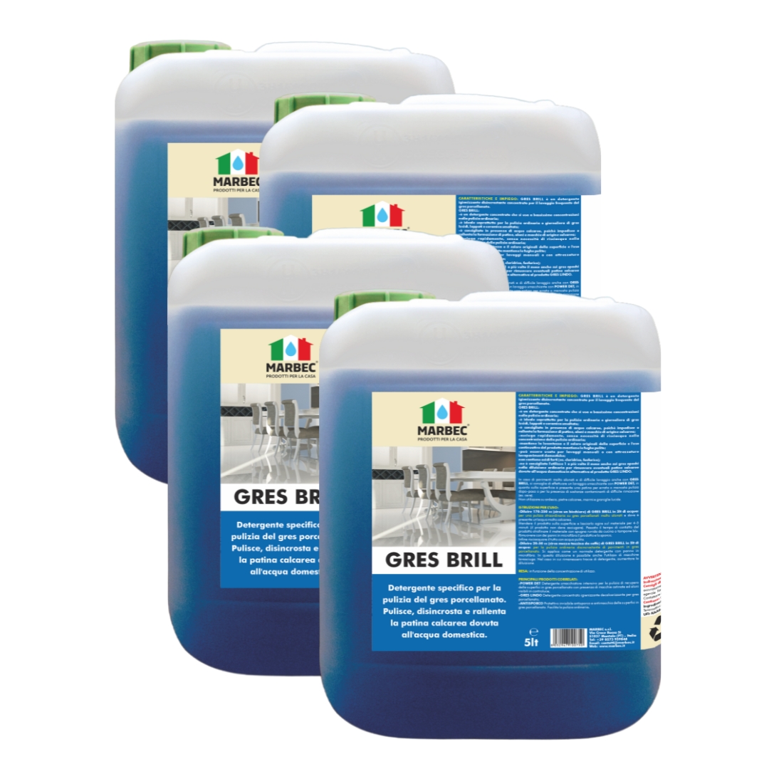 Detersivo pavimenti per pulizia gres porcellanato lucido e ceramica GRES BRILL