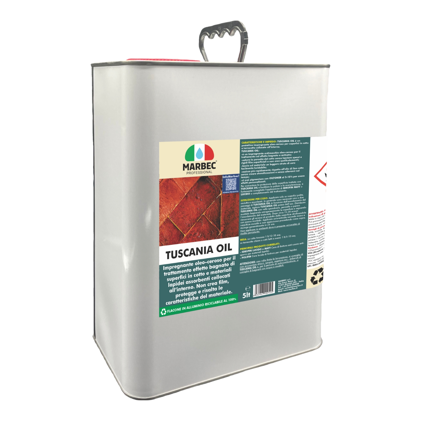 TUSCANIA OIL - Impregnante oleo-ceroso con Effetto Bagnato per Cotto