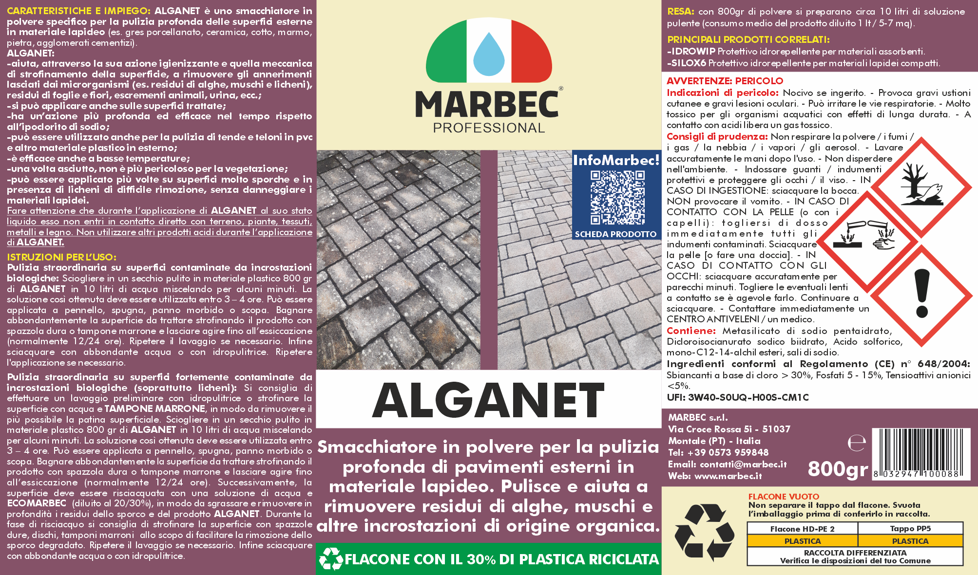 Detersivo pavimenti per esterni pulisce e rimuove alghe licheni muschi ALGANET - Foto 32 di 36