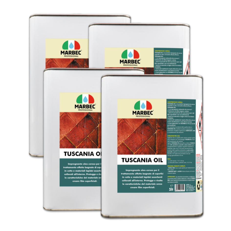 TUSCANIA OIL - Impregnante oleo-ceroso con Effetto Bagnato per Cotto