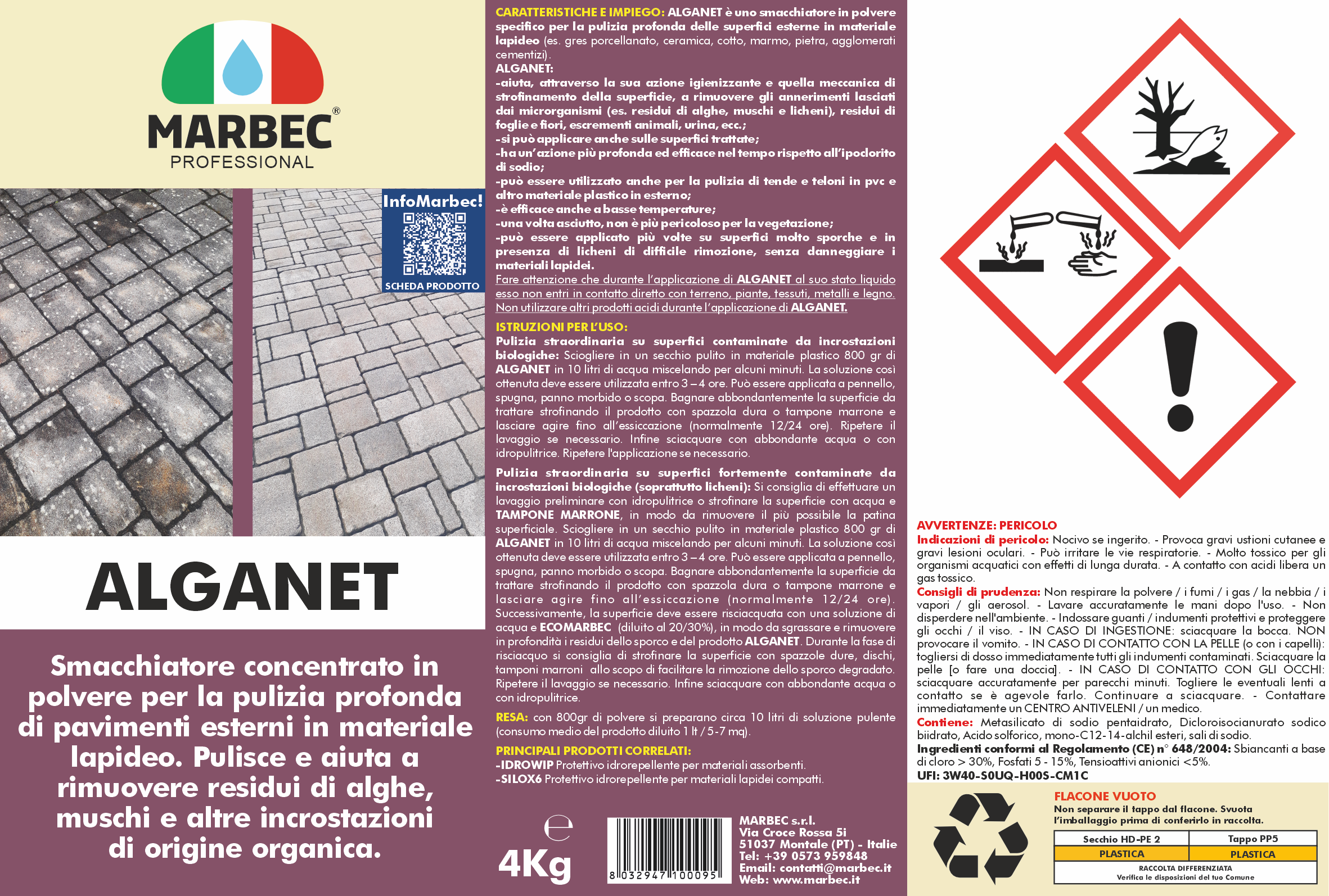Detersivo pavimenti per esterni pulisce e rimuove alghe licheni muschi ALGANET - Foto 14 di 36